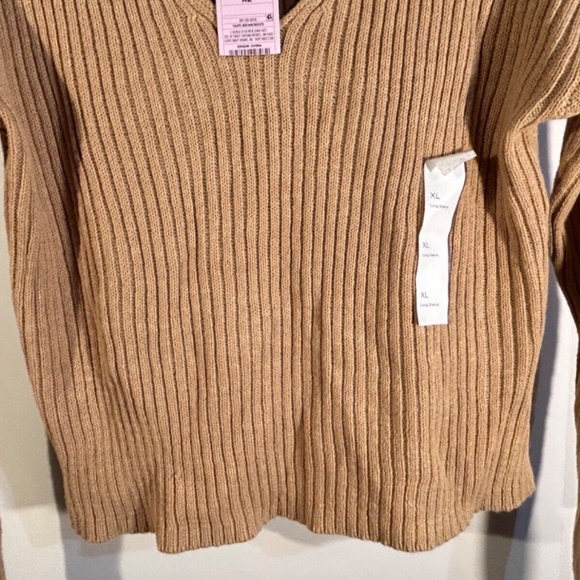 Wild Fable Long Sleeved Ribbed Crop Sweater Brown Size XL - NWT - Picture 3 of 9